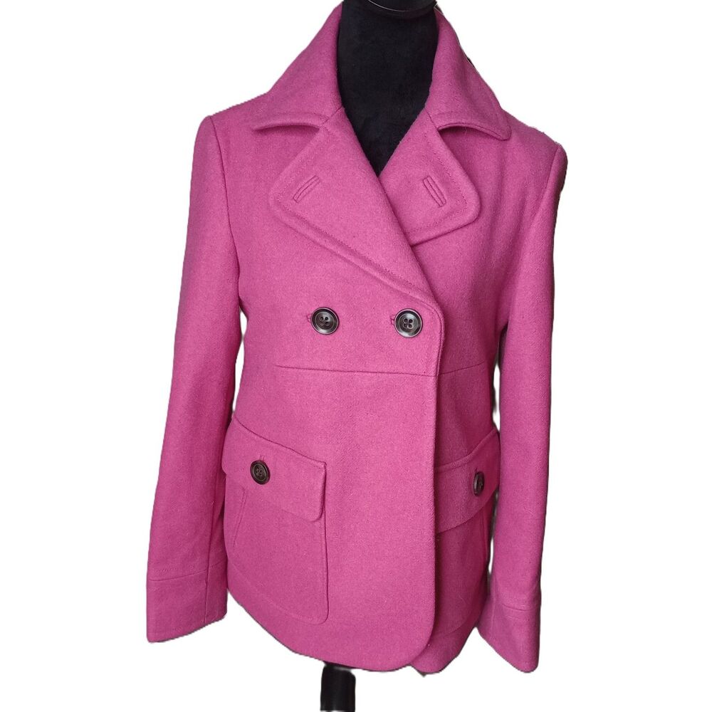 Gap Women's Size Small Pink Wool Blend Peacoat